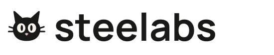 Steelabs monochrome wordmark